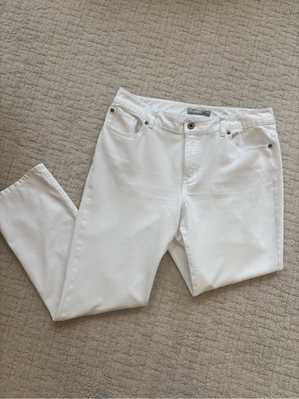 Chico's White High Rise Cotton/Polyester Blend Women’s Jeans Size 1.5 Short